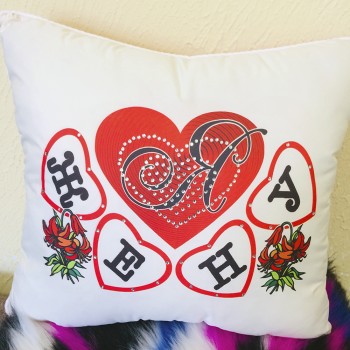 Подушка декоративная с надписью Я люблю жену (сердце) 50x50